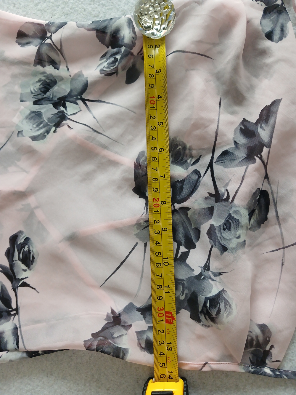Vintage Y2K La SENZA Pink Floral Slip with Black and Grey Feminine Rose - Picture 10 of 15